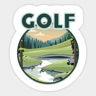 Golf retro Sports logo Sticker